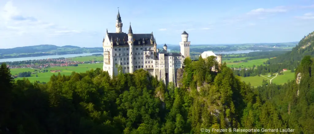 Laufstrecke Tegelberg-Panoramaweg bei Schloss Neuschwanstein