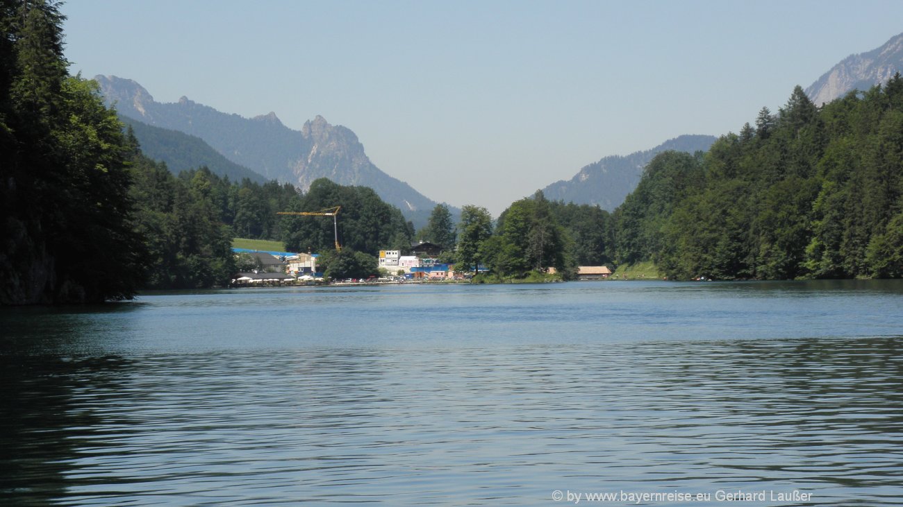 Schifffahrt am Königssee Schönau nach St. Bartholomä Bootfahren