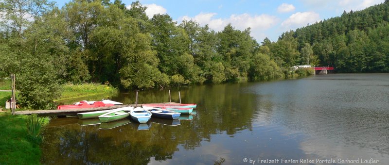 Ausflugsziele Blaibacher See Boot fahren Bayerischer Wald
