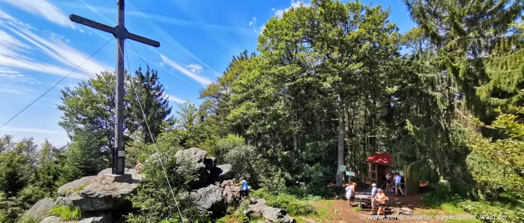Trailrunning Laufstrecke bei Deggendorf zum Dreitannenriegel Gipfel