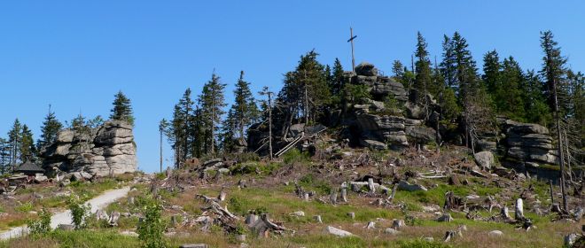 Dreiländereck Bayerischer Wald Wandern Dreisessel Dreiländereck Bayerischer Wald Wandern Dreisessel