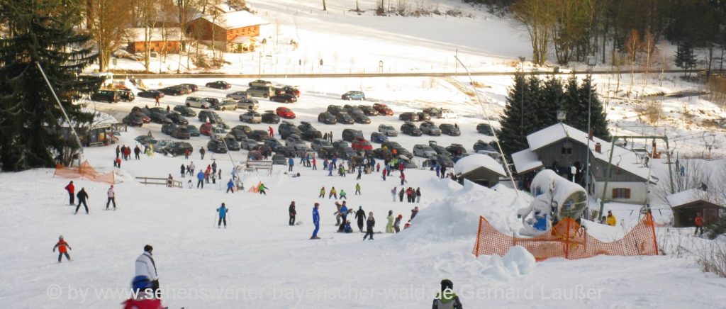 Skifahren am Eck bei Arrach - Skilift Eck Riedelstein im Bayerischen Wald