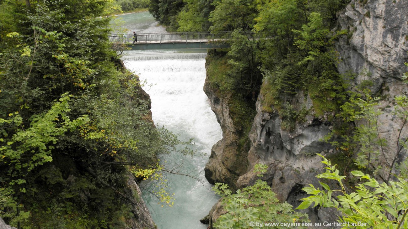 Wanderung am Lechfall bei Füssen Klamm Schlucht Anfahrt ...