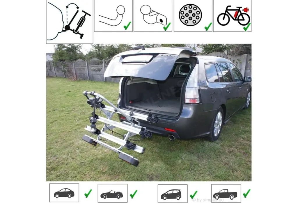 E-Bike Fahrradträger für Anhängerkupplung oder Heckklappe