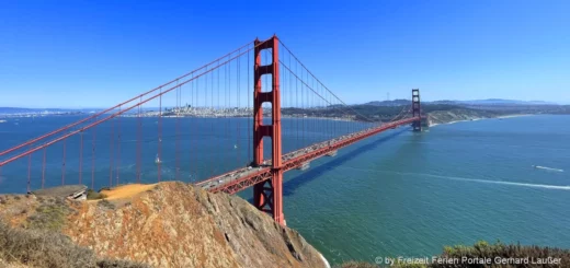 USA Highlights in Kalifornien Wahrzeichen San Francisco Golden Gate Bridge