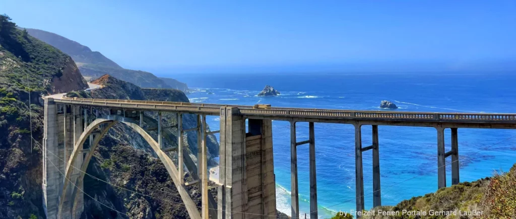 Roadtrip USA Rundreise Kalifornien Westküste Bixby Creek Bridge Highway am Meer