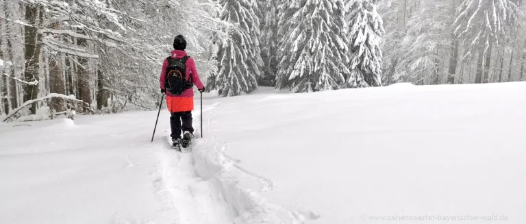 winterurlaub-deutschland-schneeschuhwandern-heizbare-weste